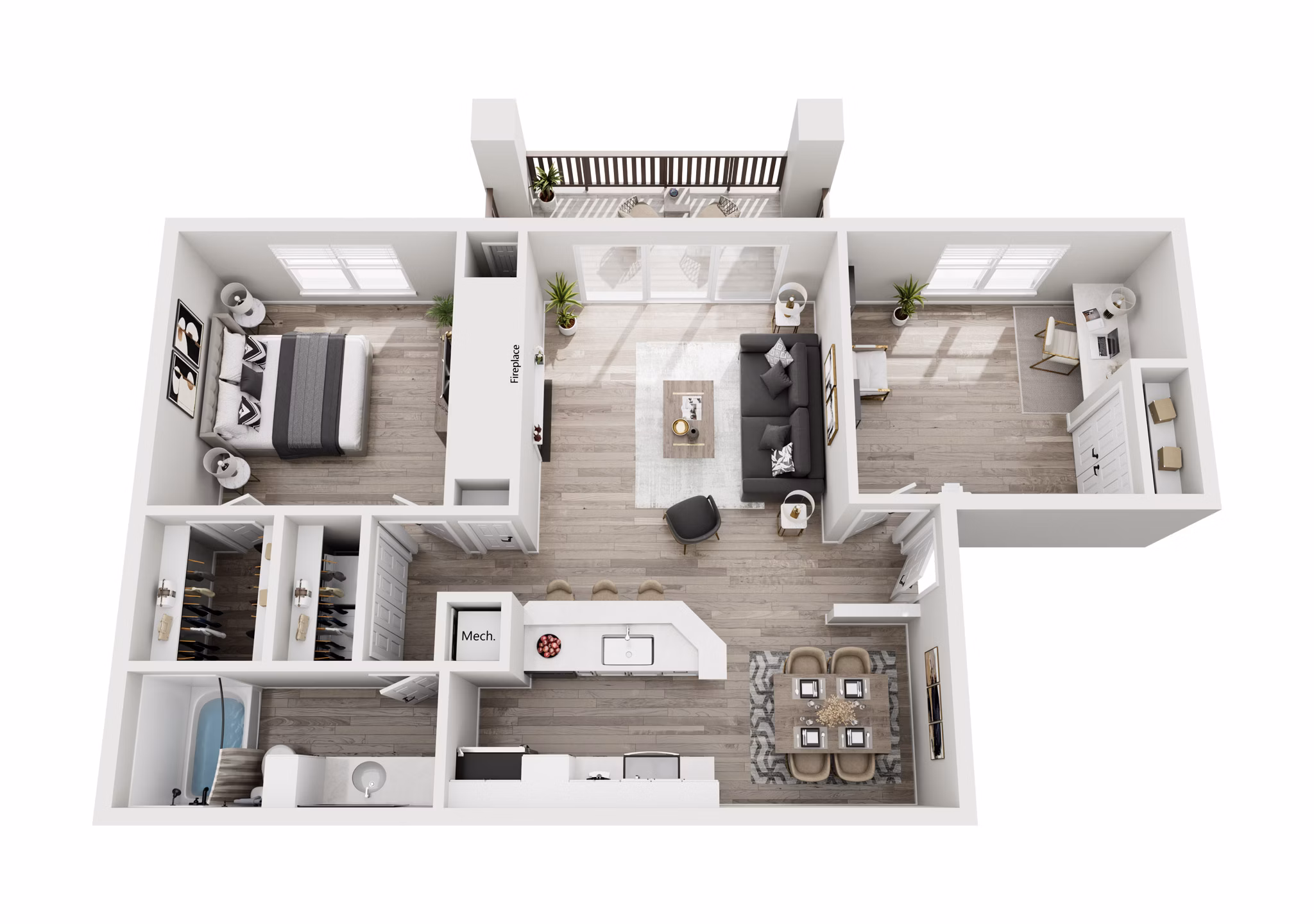 Red Cedar floor plan at Hamilton Ridge Apartments